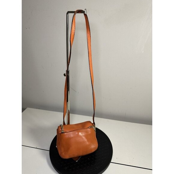 Michael Kors Orange Pebbled Leather Fulton - Picture 4 of 9